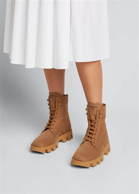 prada lug sole canvas boots|Luxury Boots for Women .